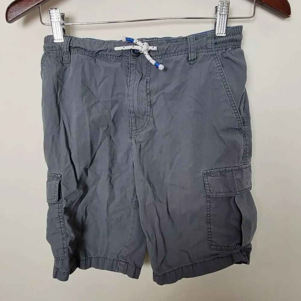 Boden Boys Cotton Cargo Pull on Shorts Grey 11Y